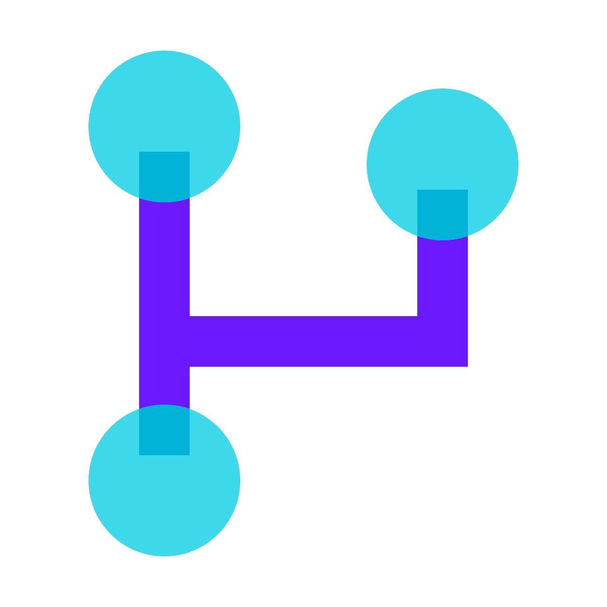 color glass style форк icon