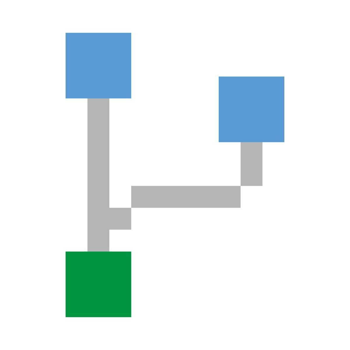 color pixels style форк icon