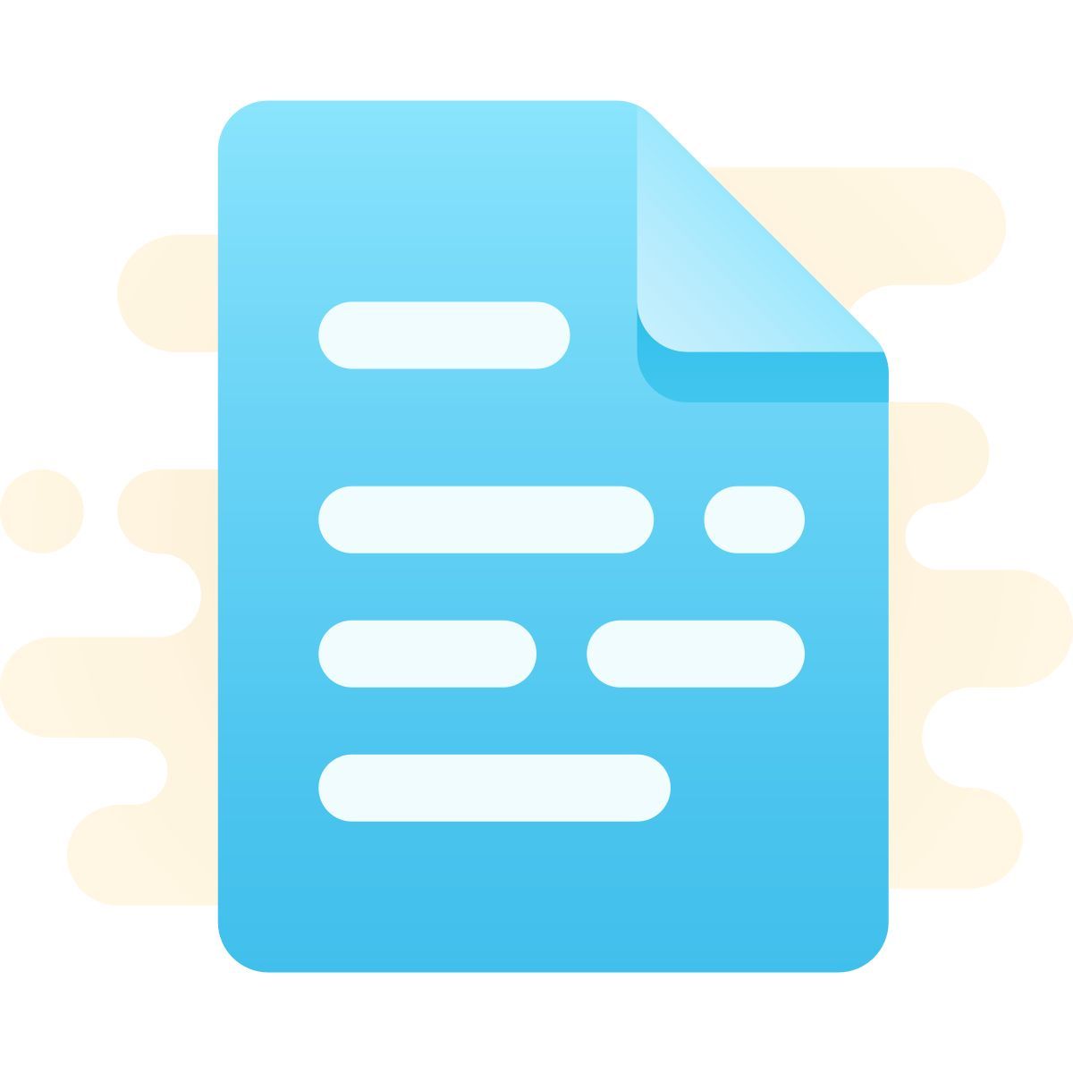cute clipart style документ icon