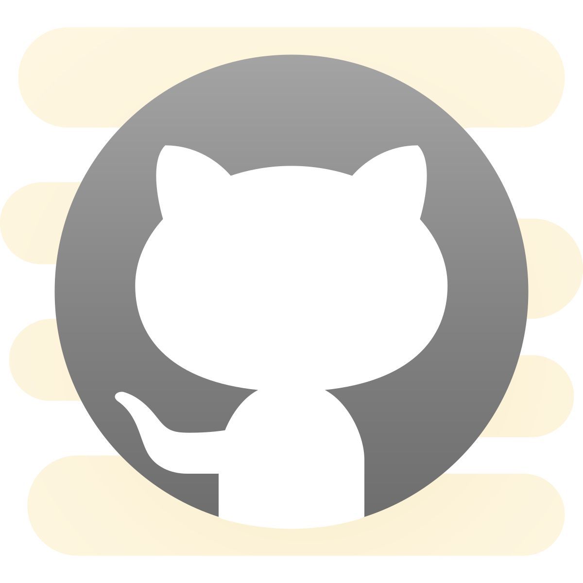 cute clipart style github icon
