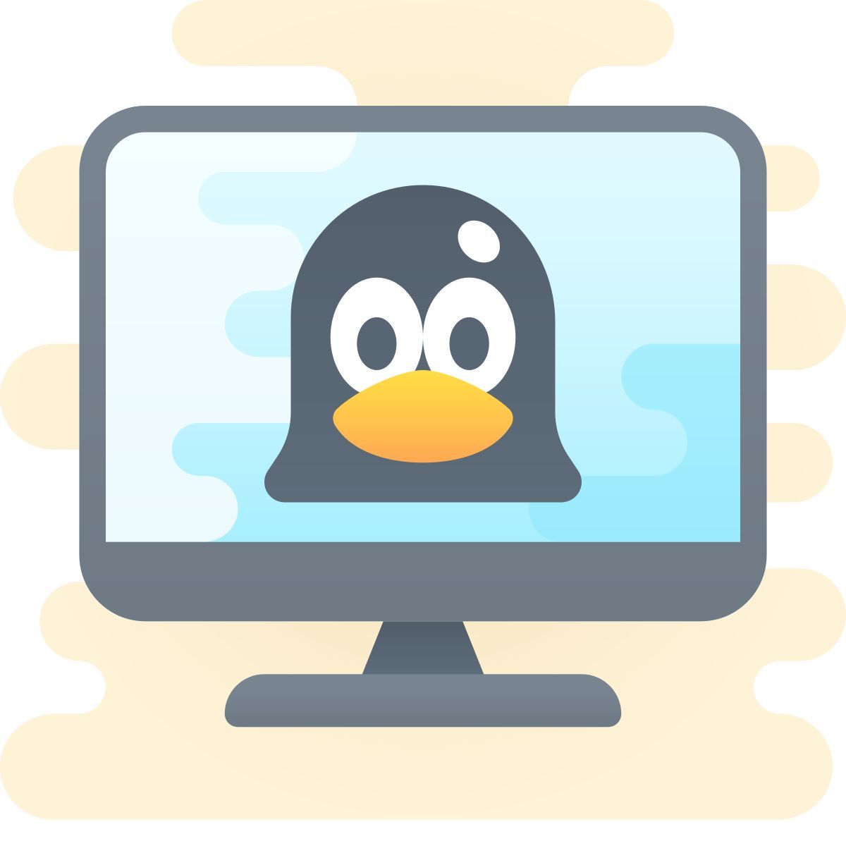 cute clipart style клиент для linux icon