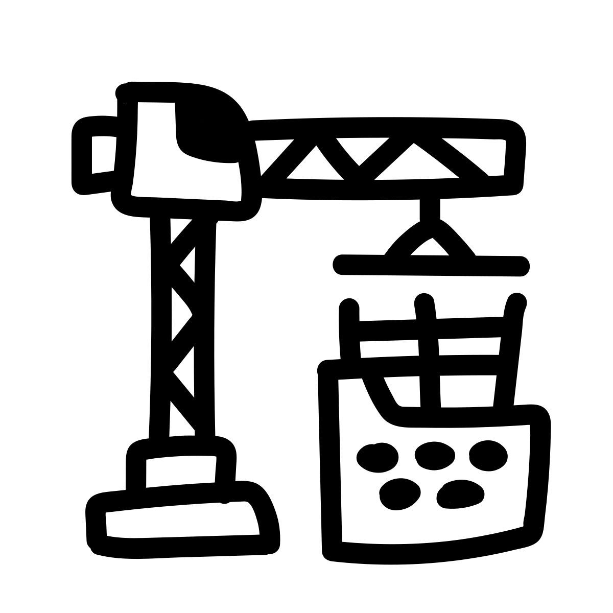 doodle line style строительство icon
