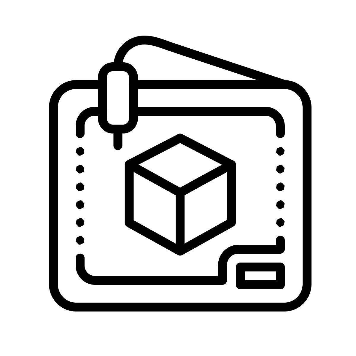 dotted style 3d принтер icon