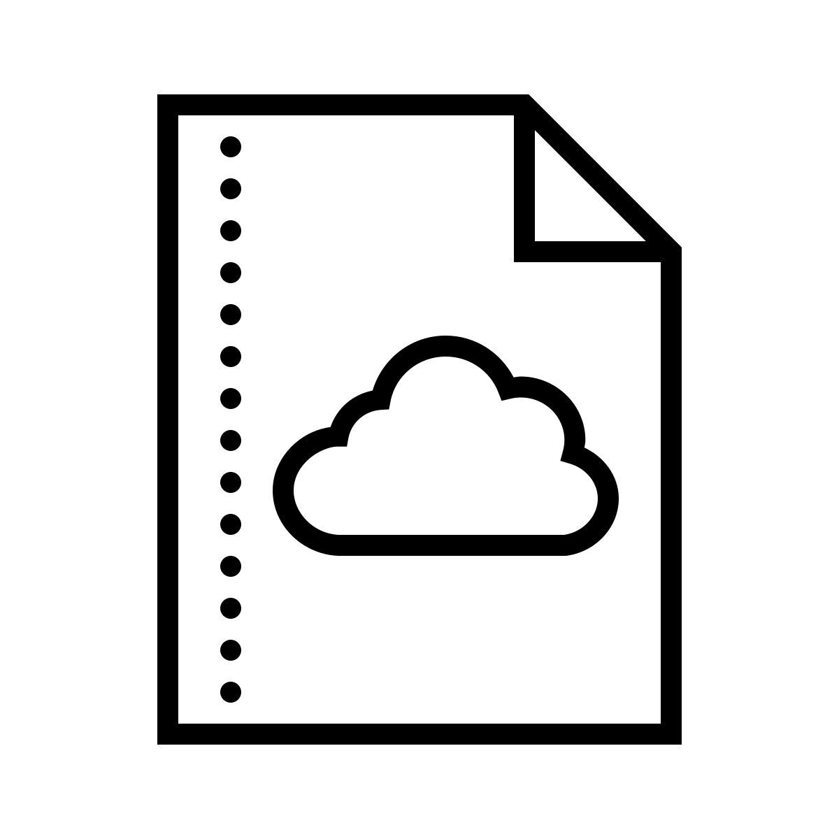 dotted style облачный файл icon