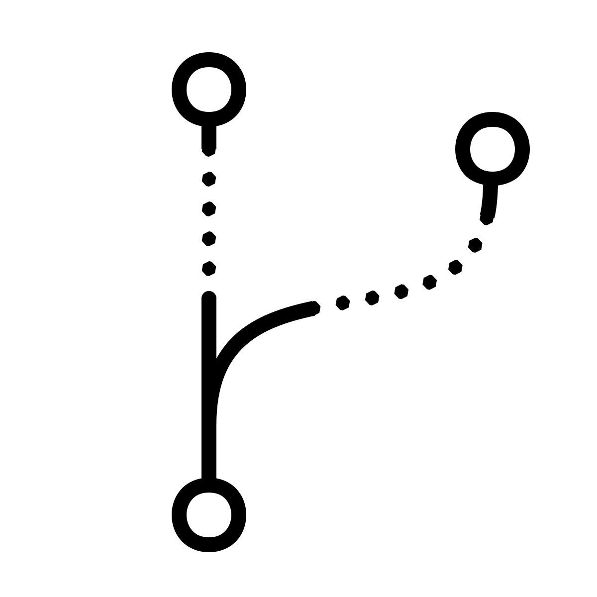 dotted style форк icon
