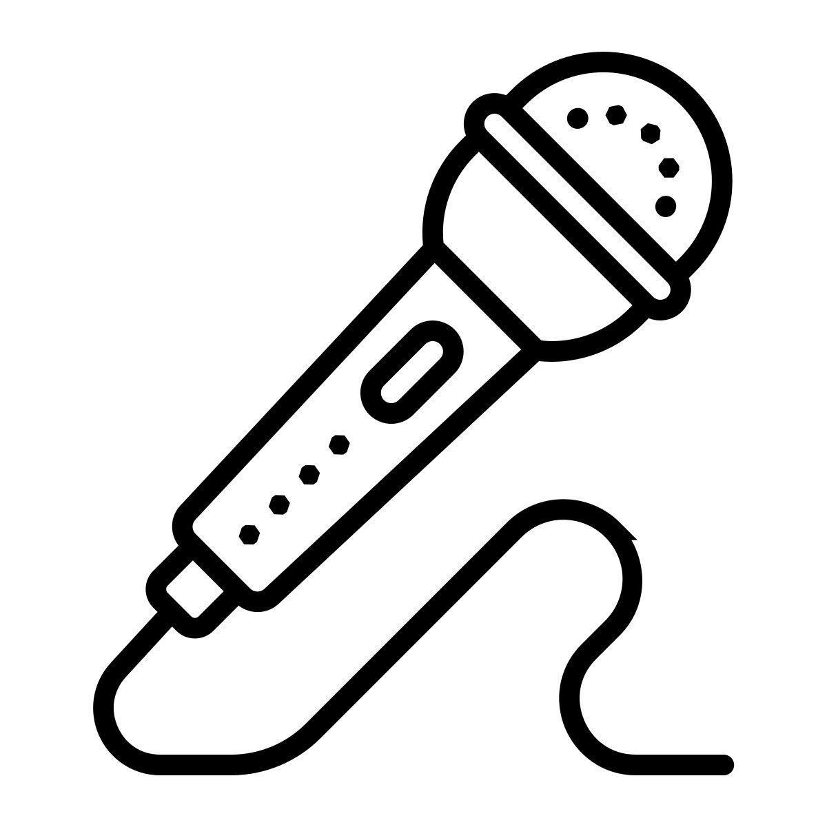 dotted style микрофон icon
