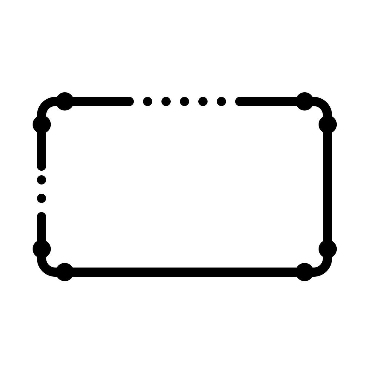 dotted style прямоугольник со скругленными углами icon