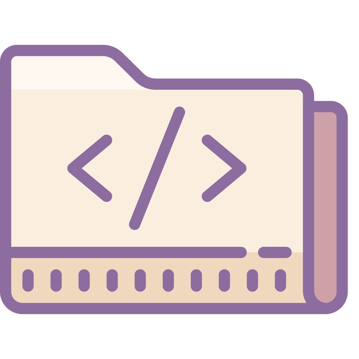 cute color style папка с кодом icon