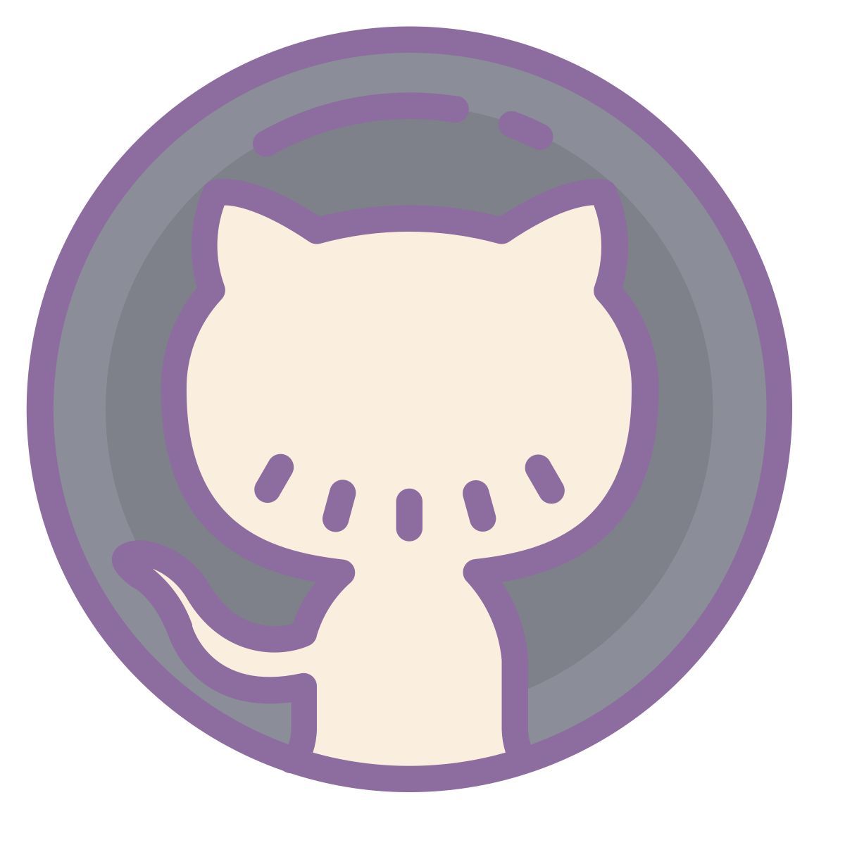 cute color style github icon