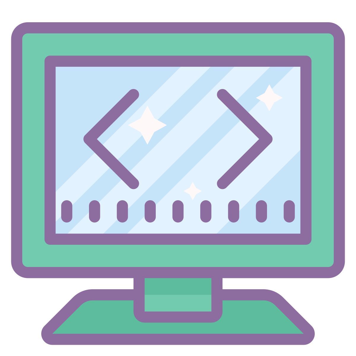cute color style google code icon