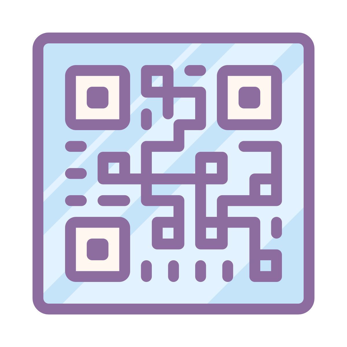 cute color style qr код icon