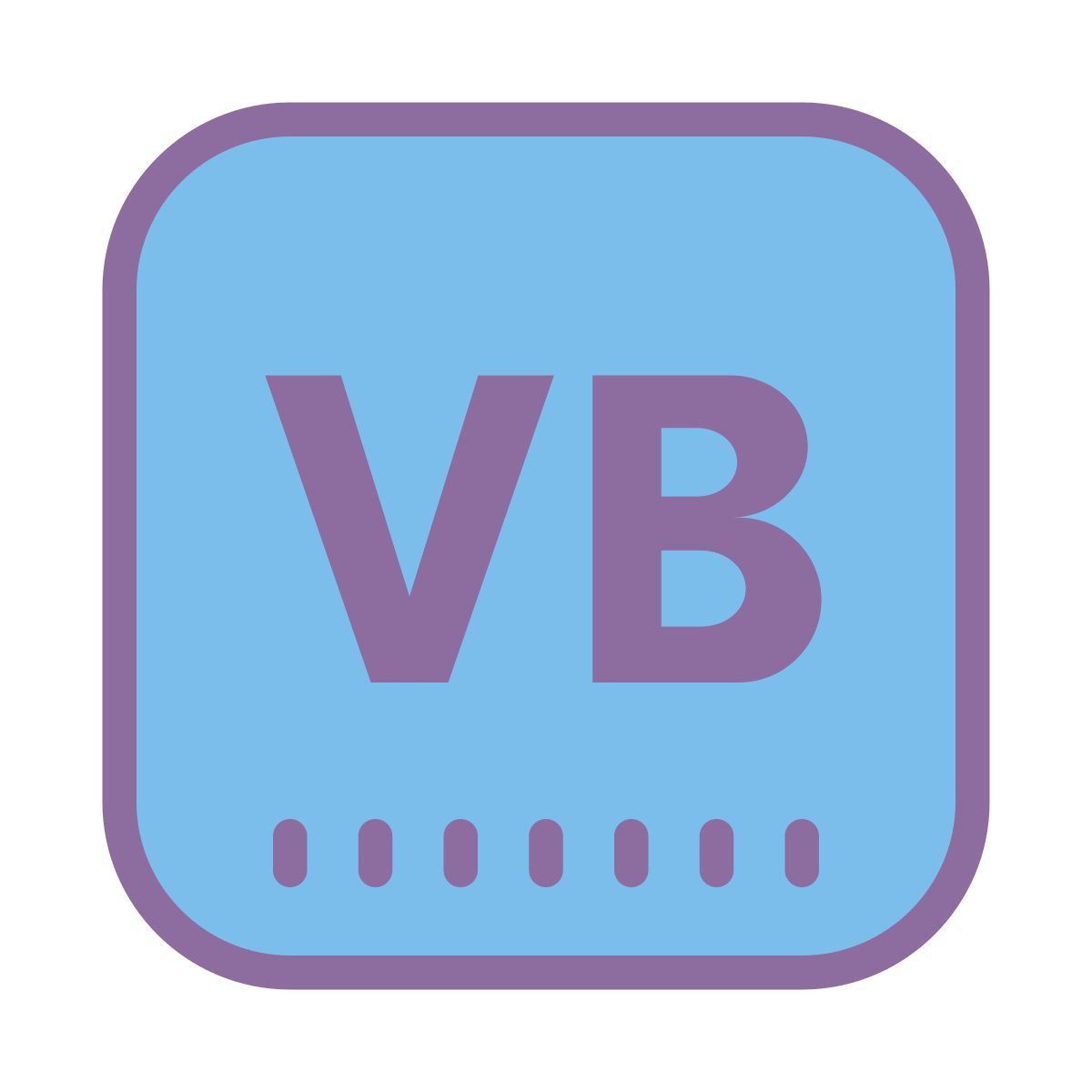 cute color style visual basic icon