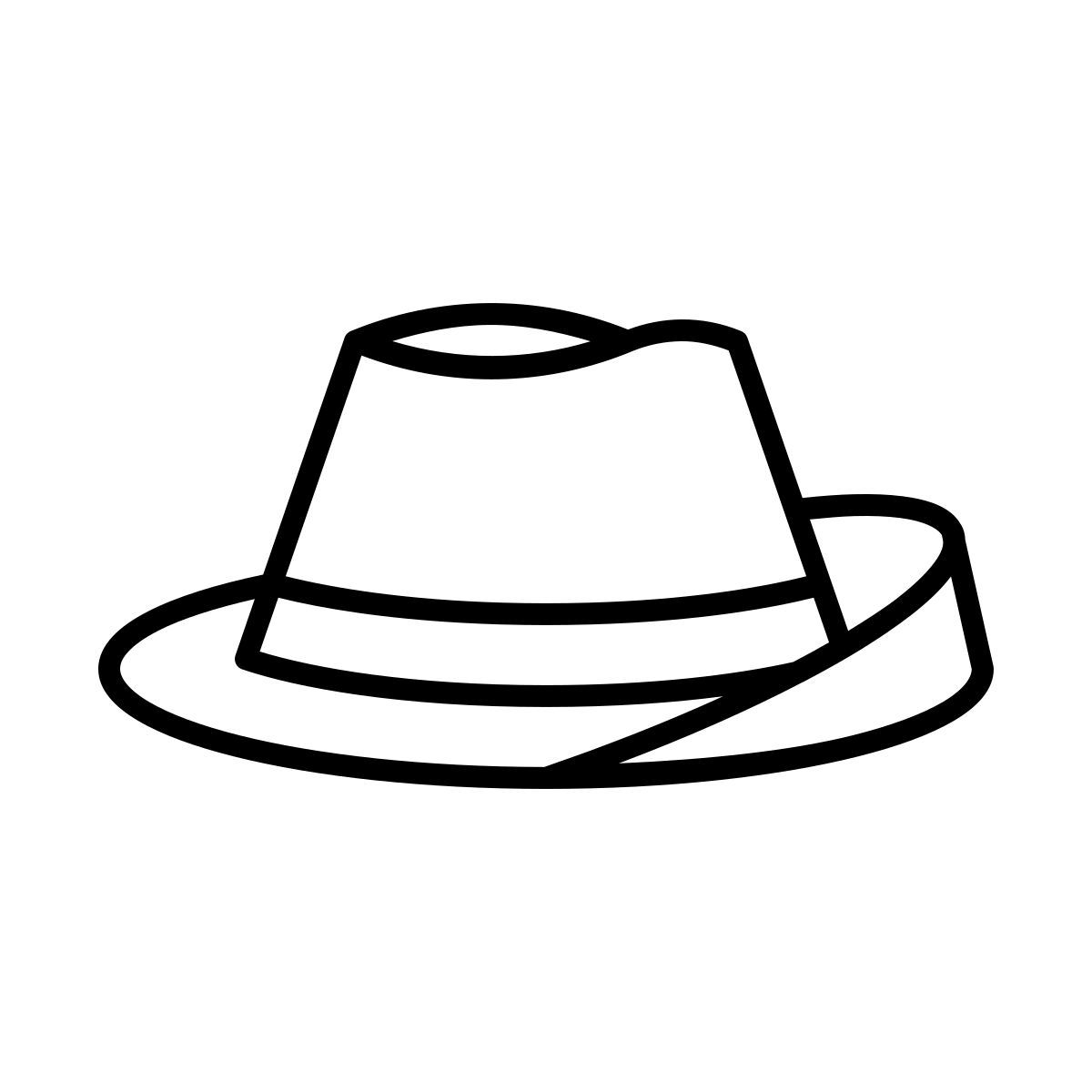 мягкая фетровая шляпа icon