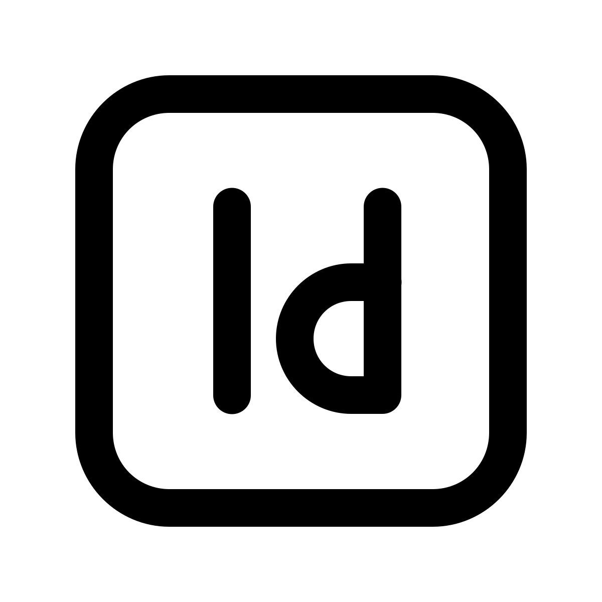windows 11 outline style adobe indesign icon
