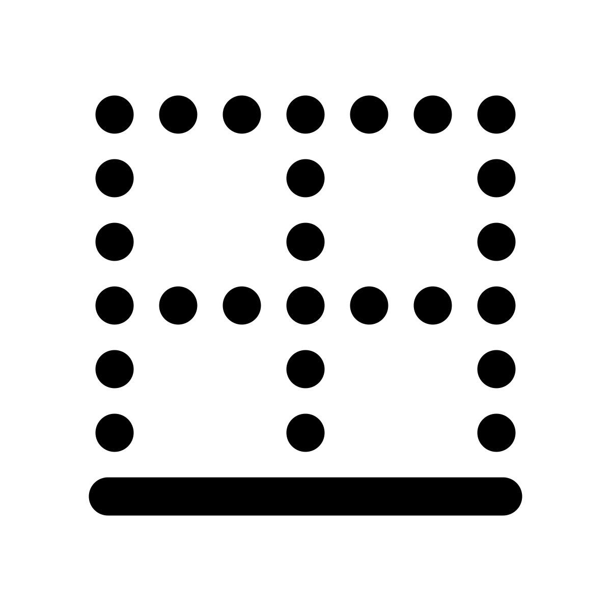 windows 11 outline style нижняя граница icon