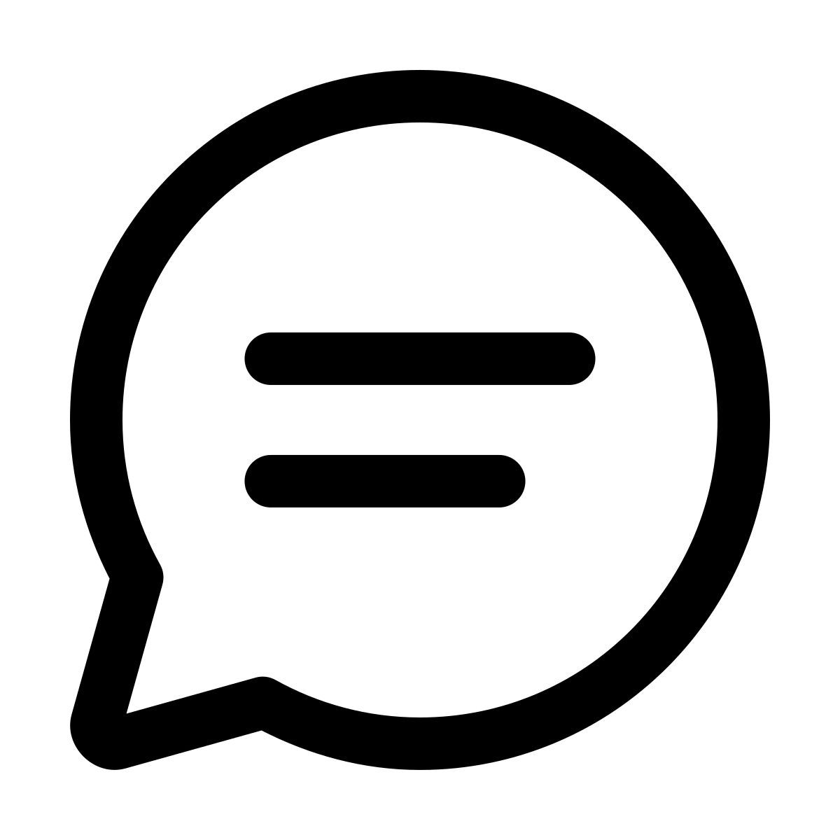 windows 11 outline style сообщение в чате icon