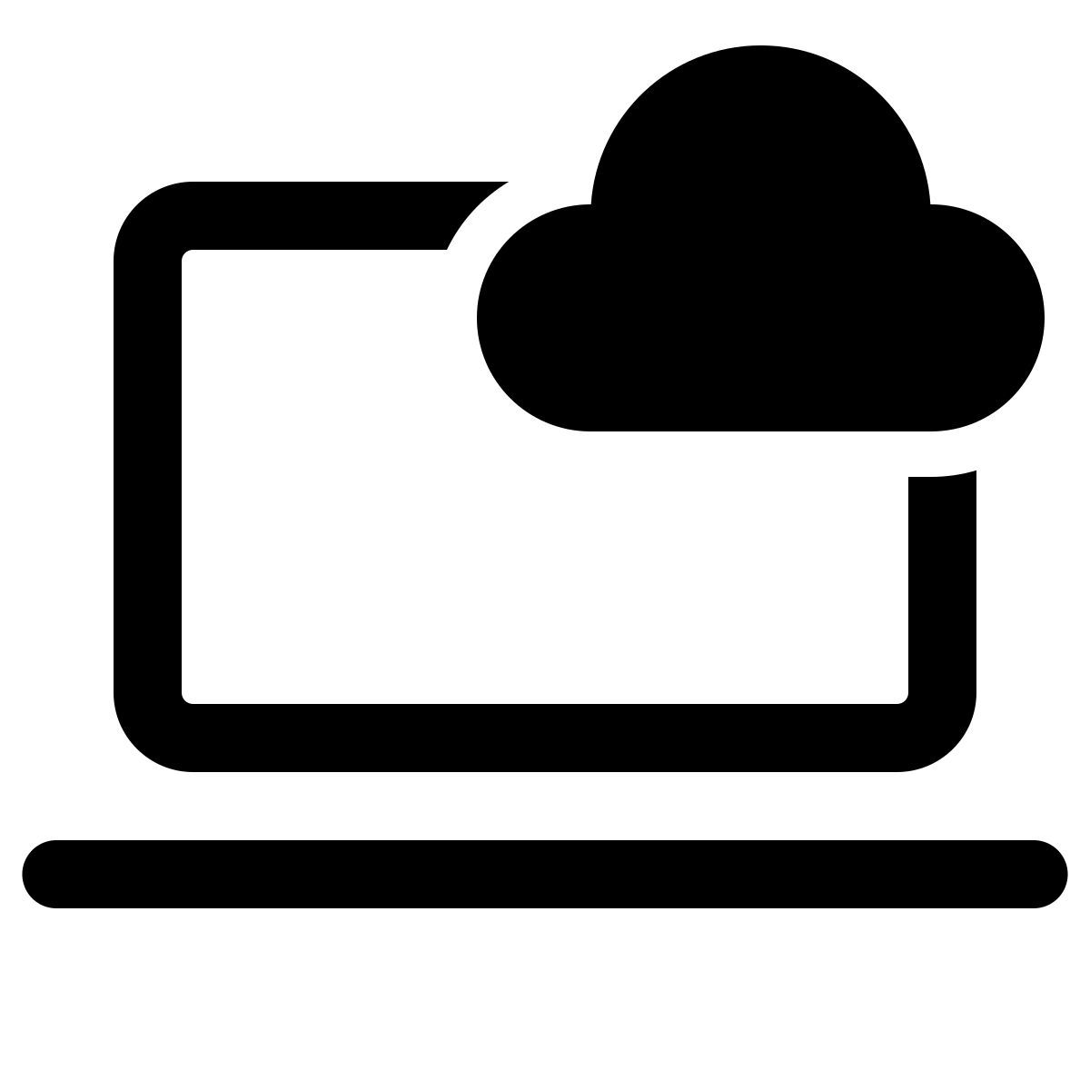 windows 11 outline style облачные вычисления icon