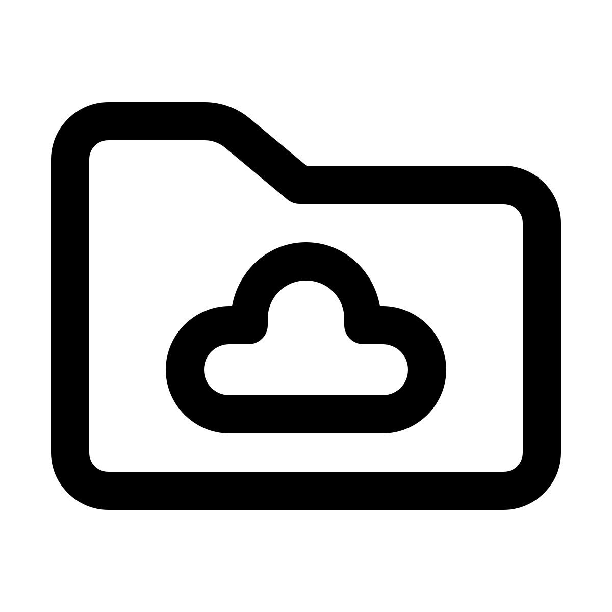 windows 11 outline style облачная папка icon