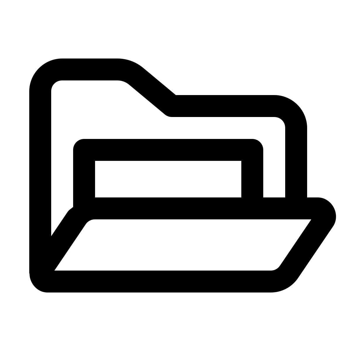 windows 11 outline style документ в папке icon