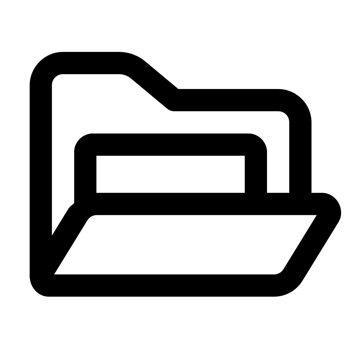 windows 11 outline style документ в папке icon