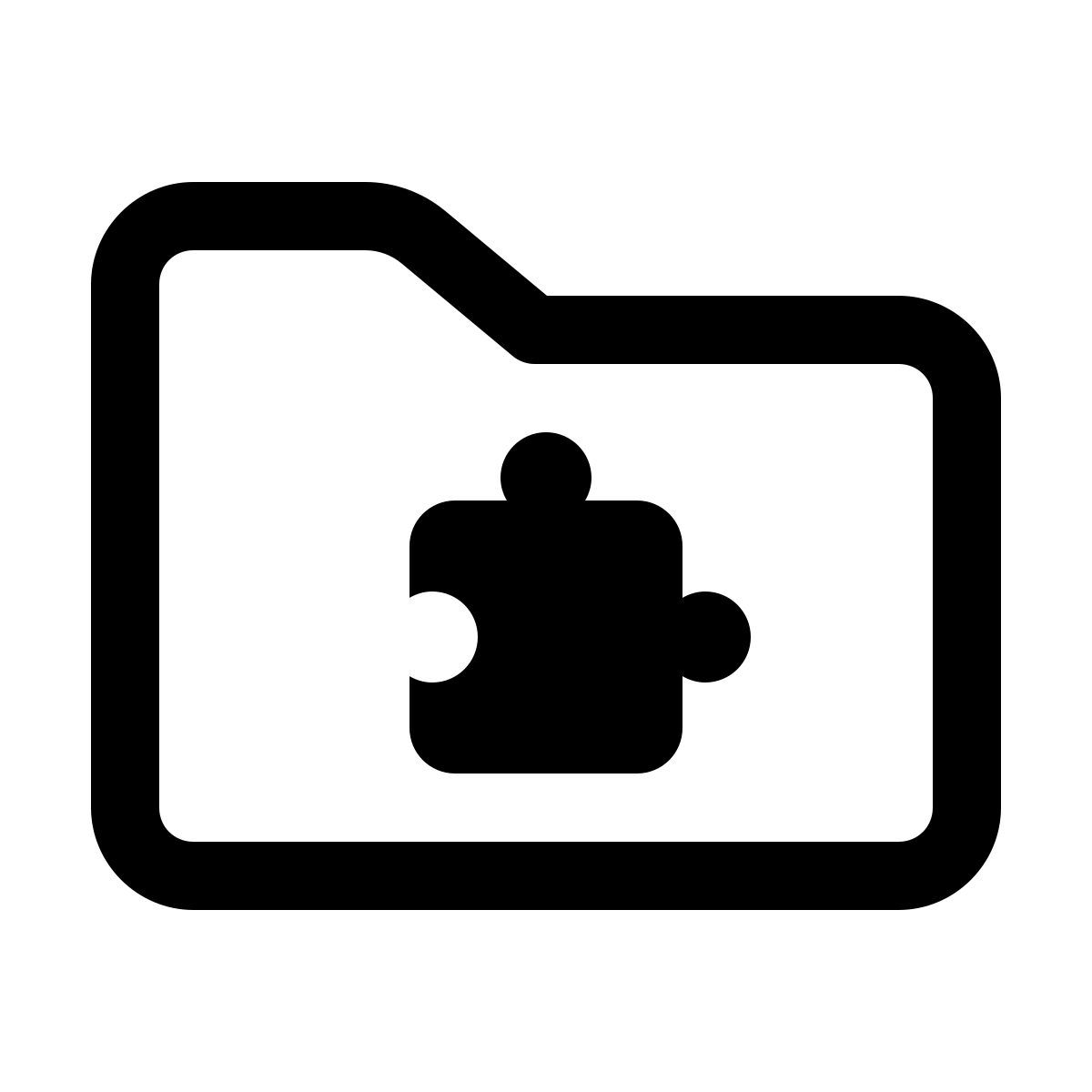 windows 11 outline style папка расширений icon