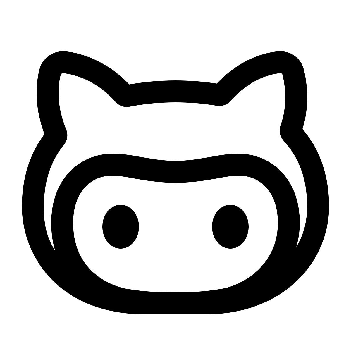 windows 11 outline style github octocat icon