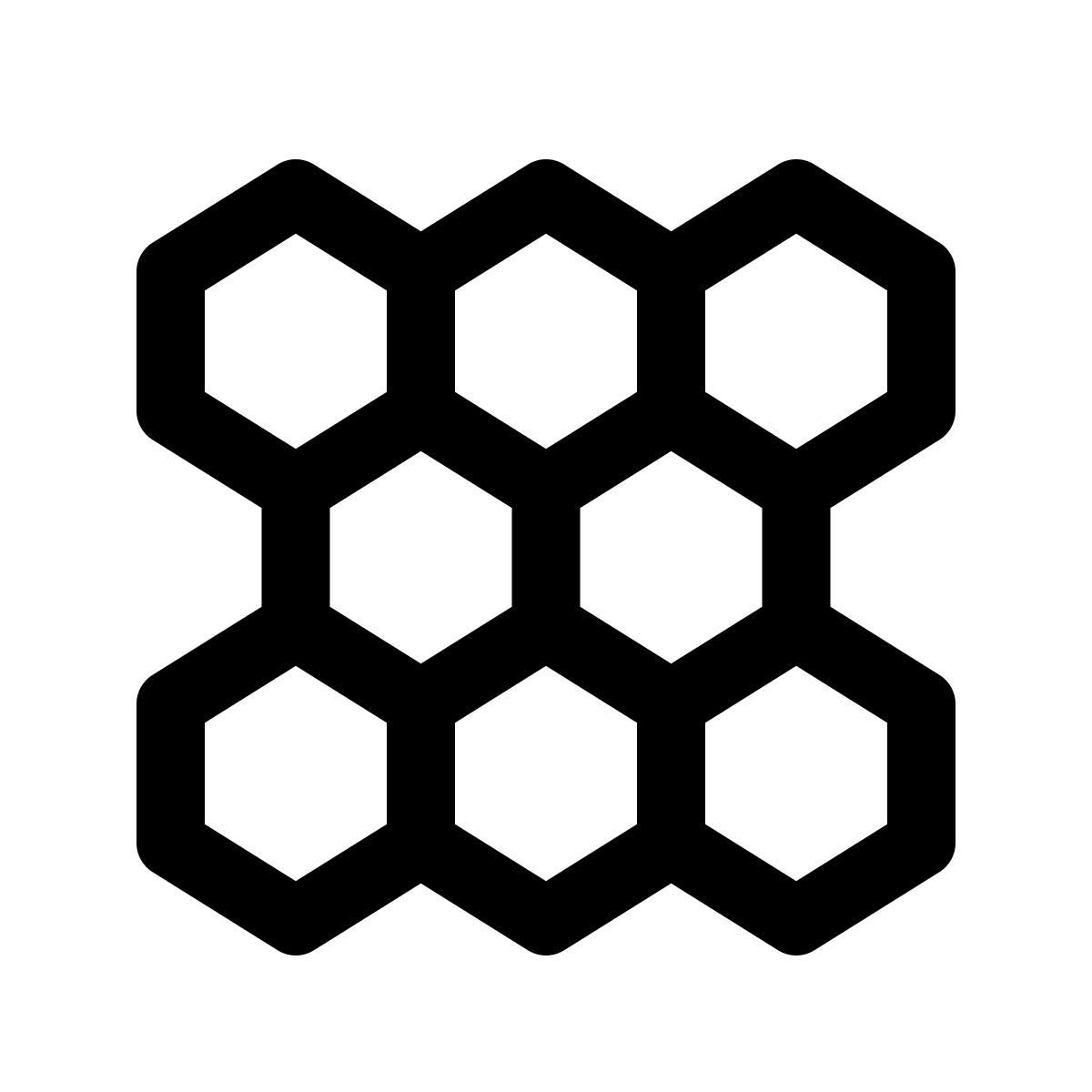windows 11 outline style шестиугольная модель icon
