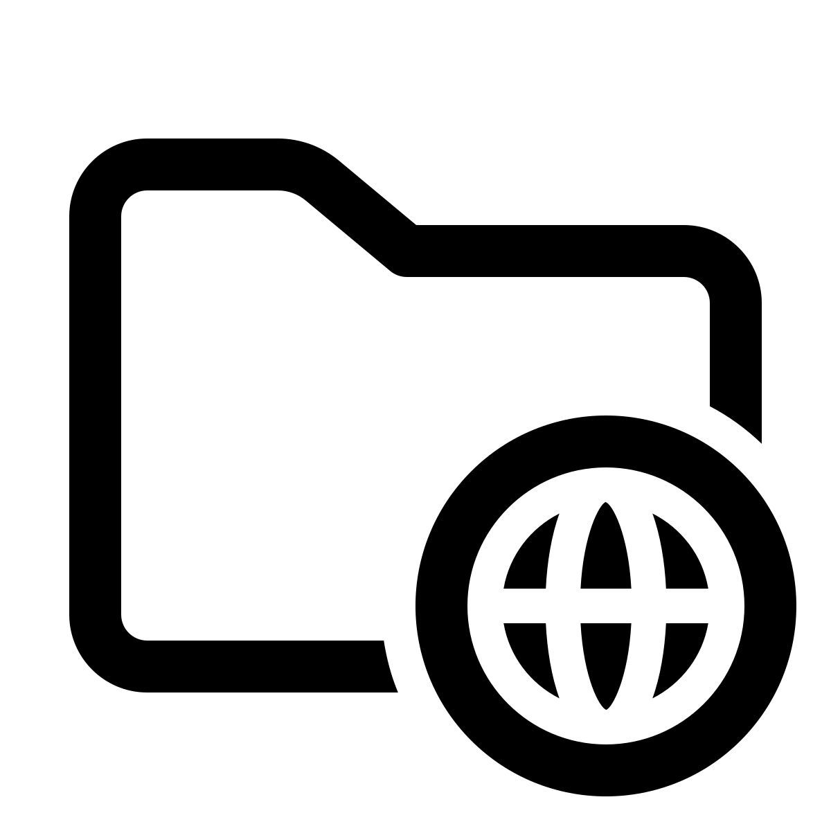 windows 11 outline style папка интернета icon