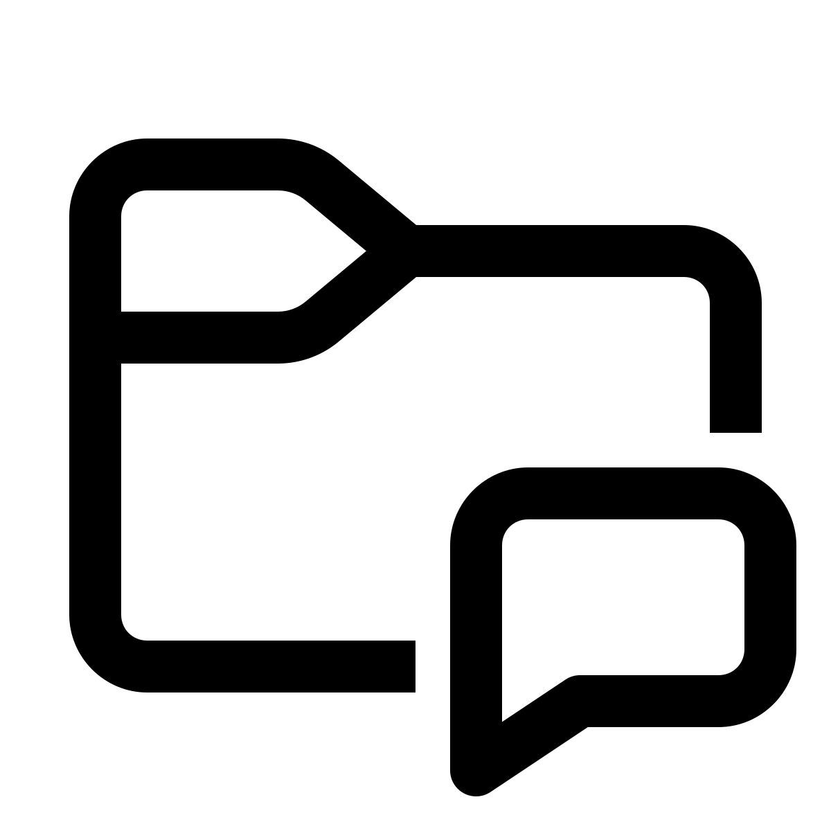 windows 11 outline style папка с логами icon