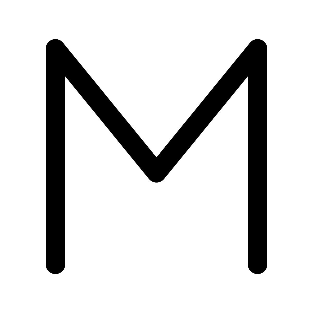 windows 11 outline style m icon