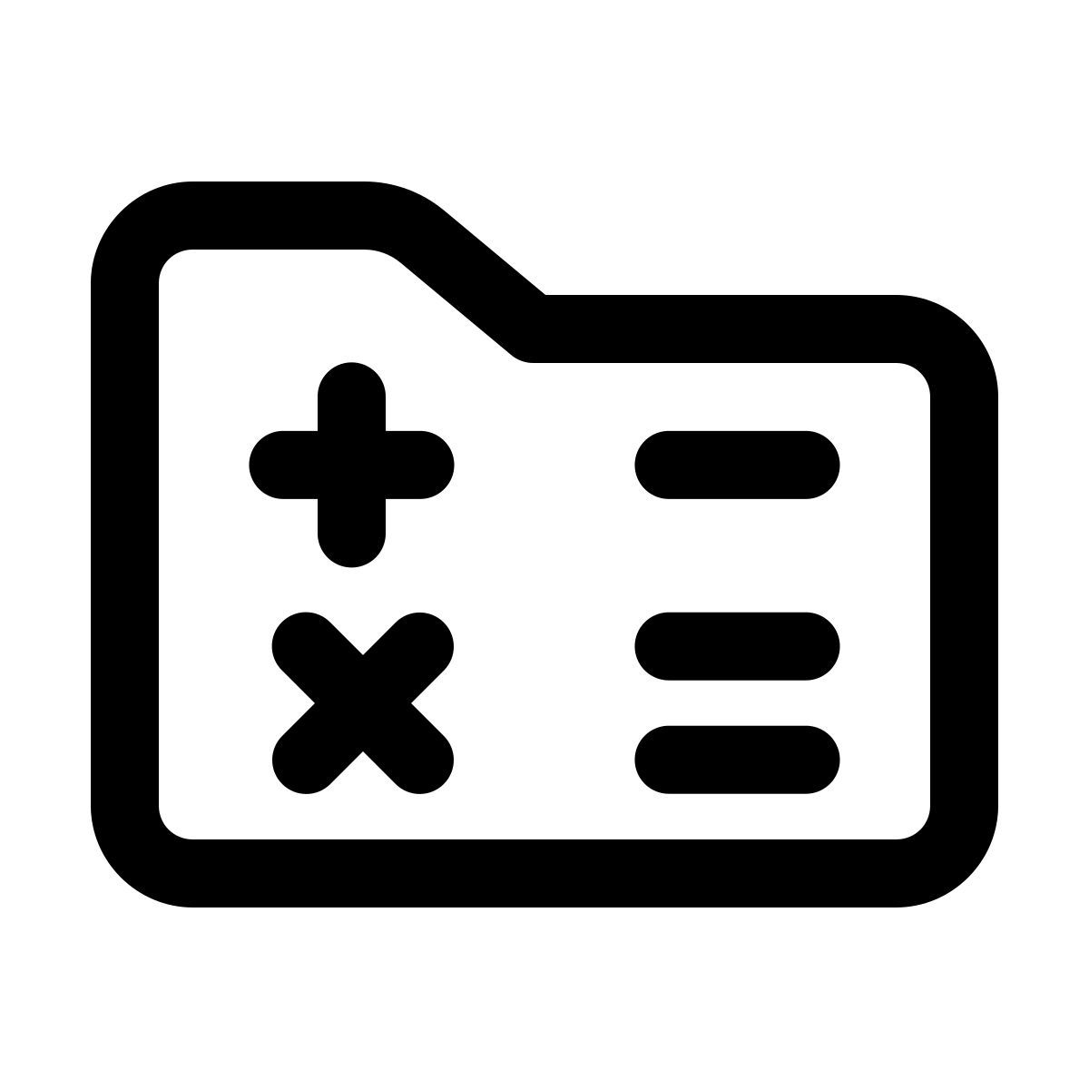 windows 11 outline style папка математика icon