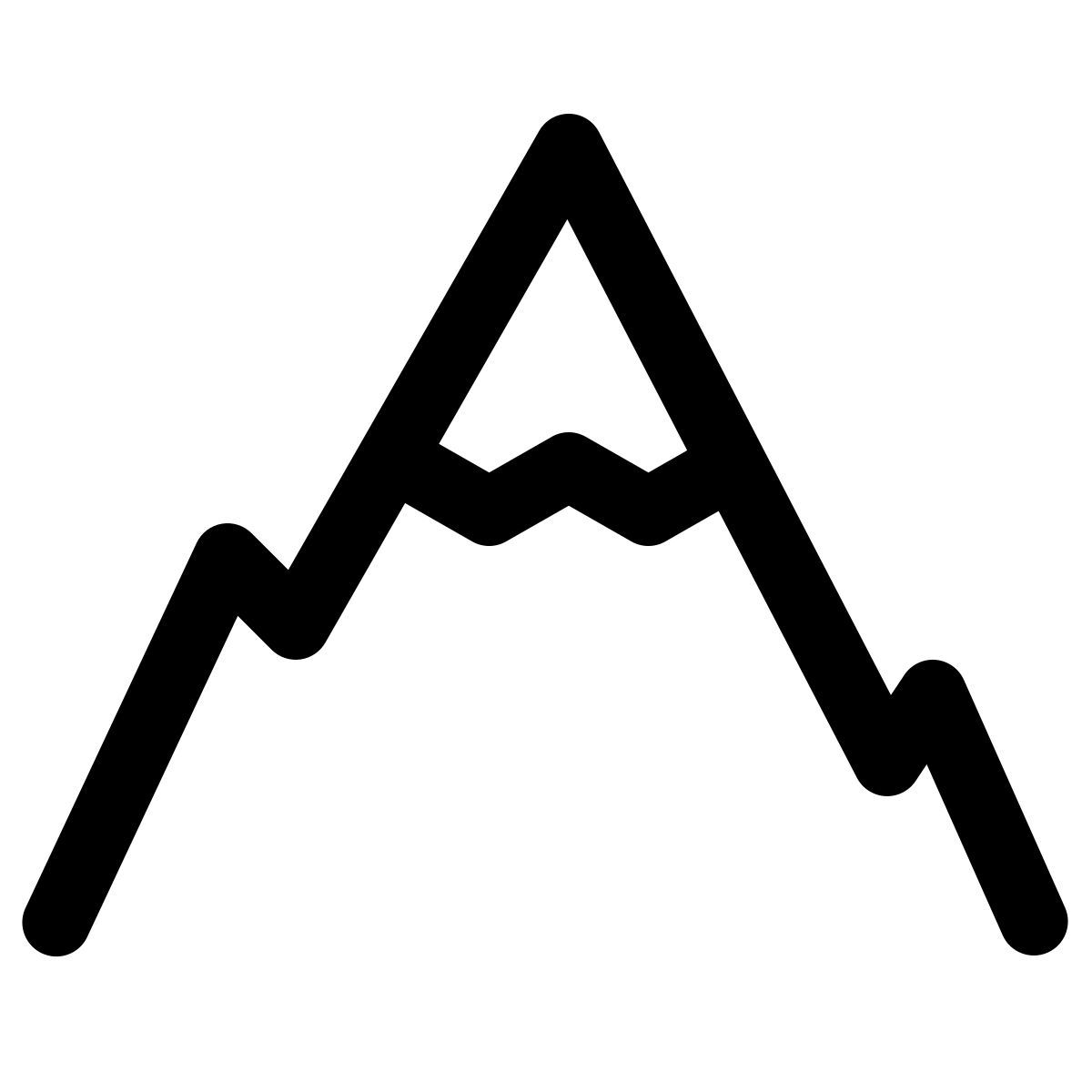 windows 11 outline style горы icon