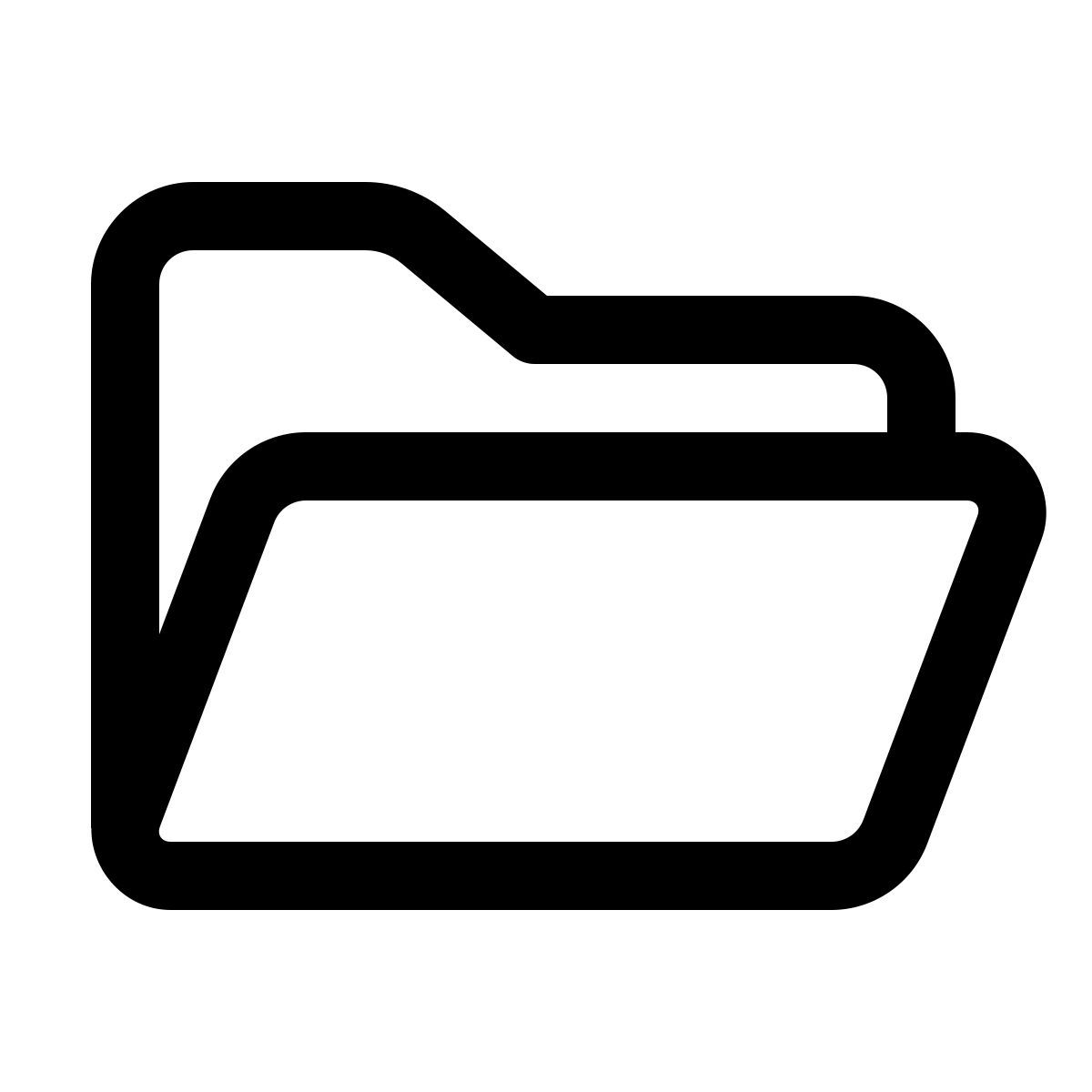 windows 11 outline style открыть папку icon