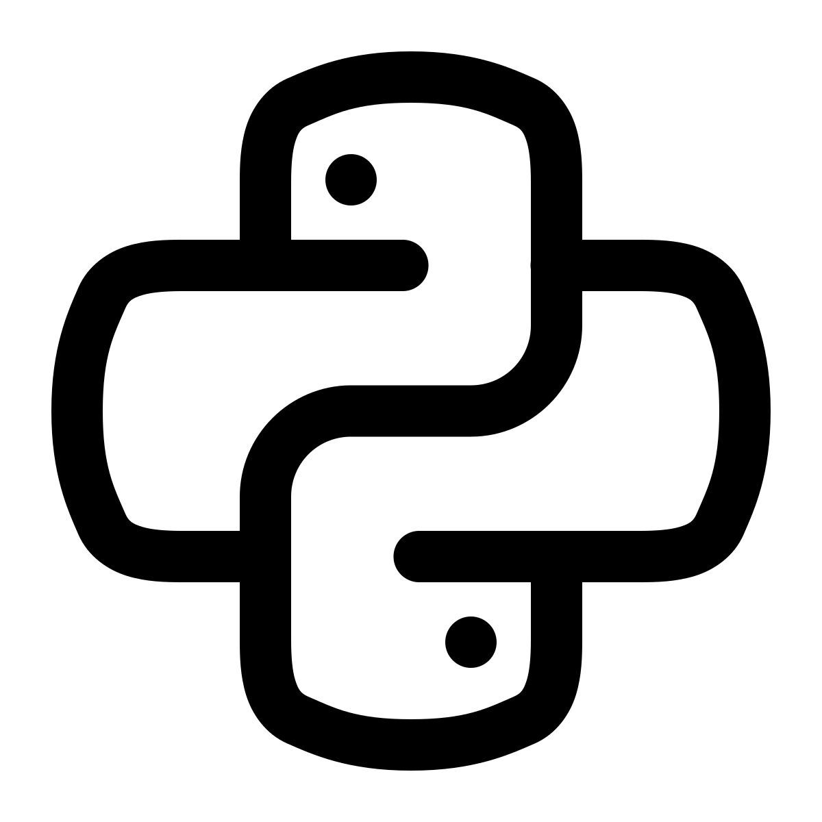 windows 11 outline style питон icon