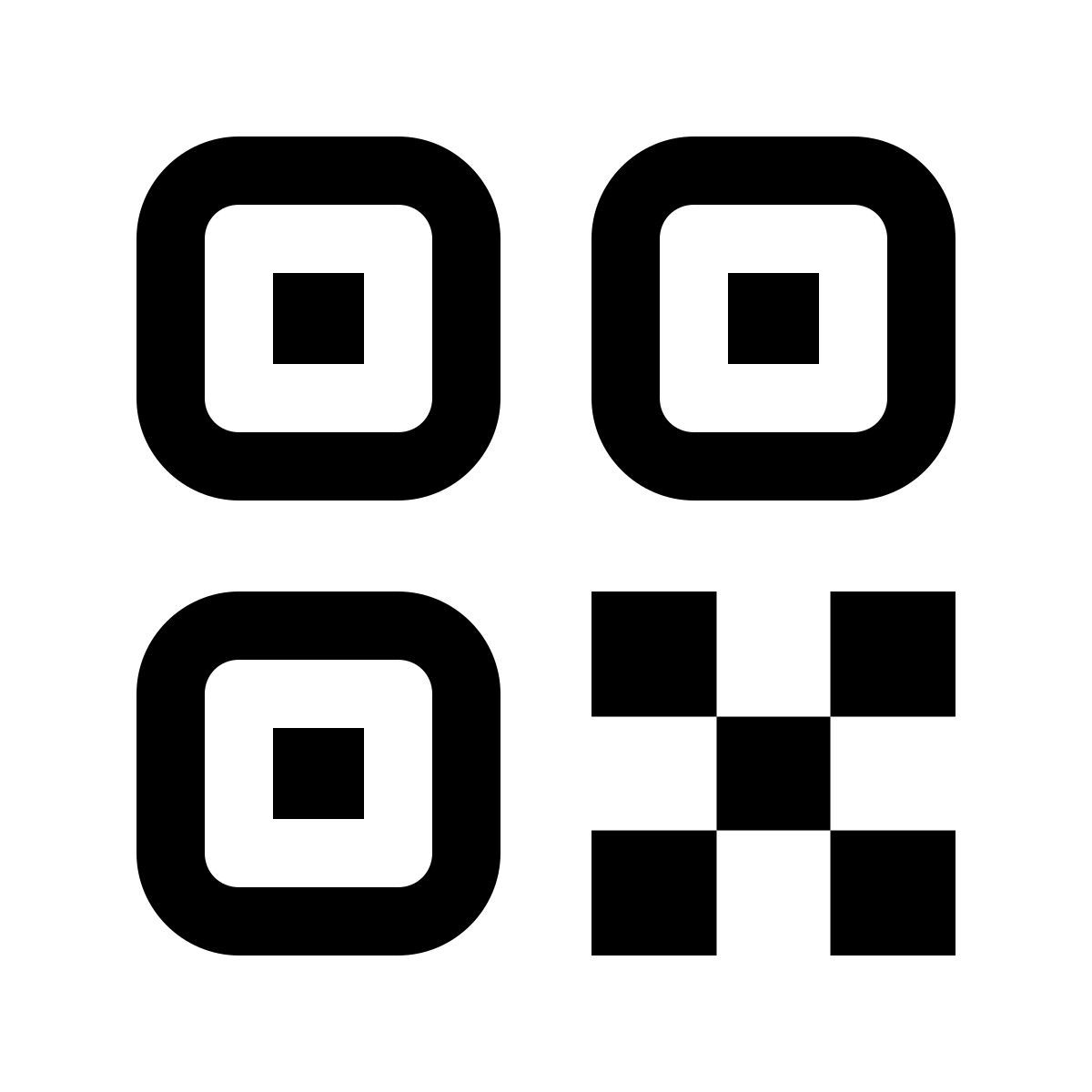windows 11 outline style qr код icon