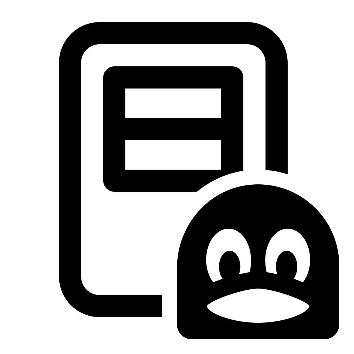 windows 11 outline style сервер linux icon