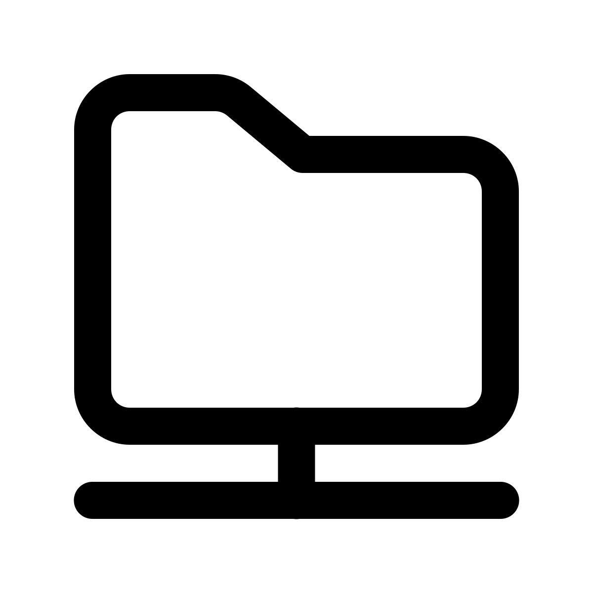windows 11 outline style общая папка icon