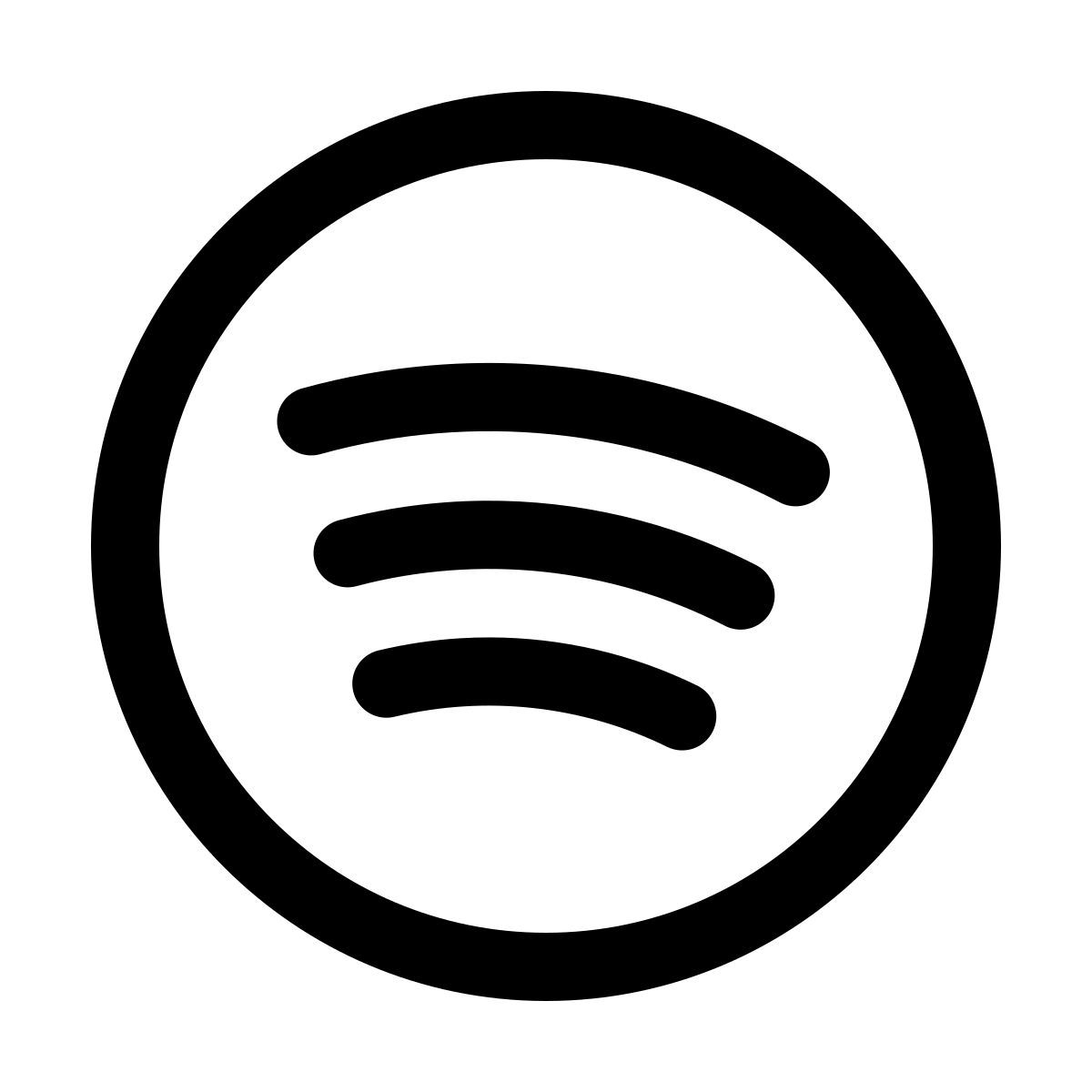 windows 11 outline style spotify icon