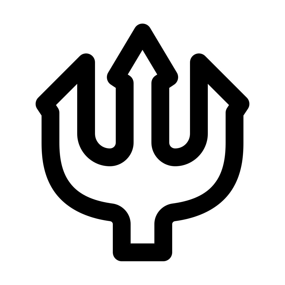 windows 11 outline style трезубец icon