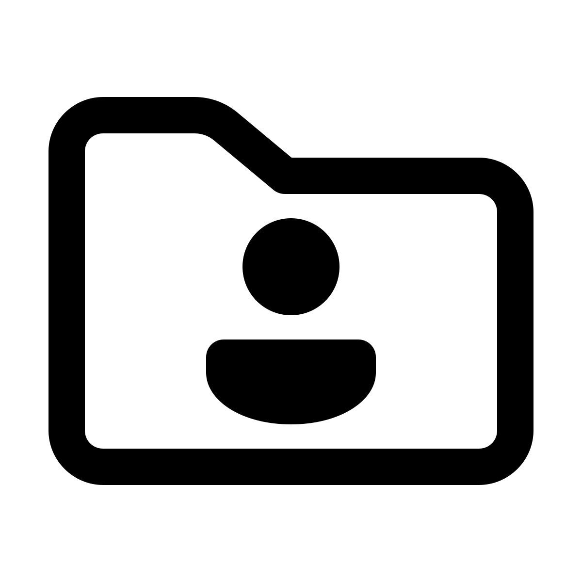 windows 11 outline style папка пользователя icon