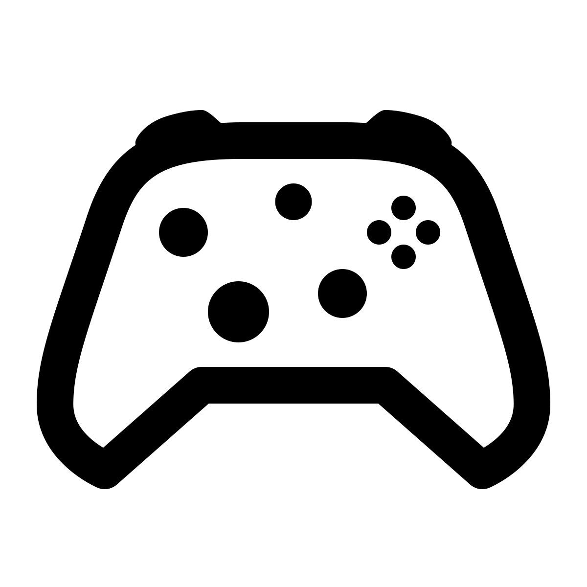 windows 11 outline style xbox контроллер icon
