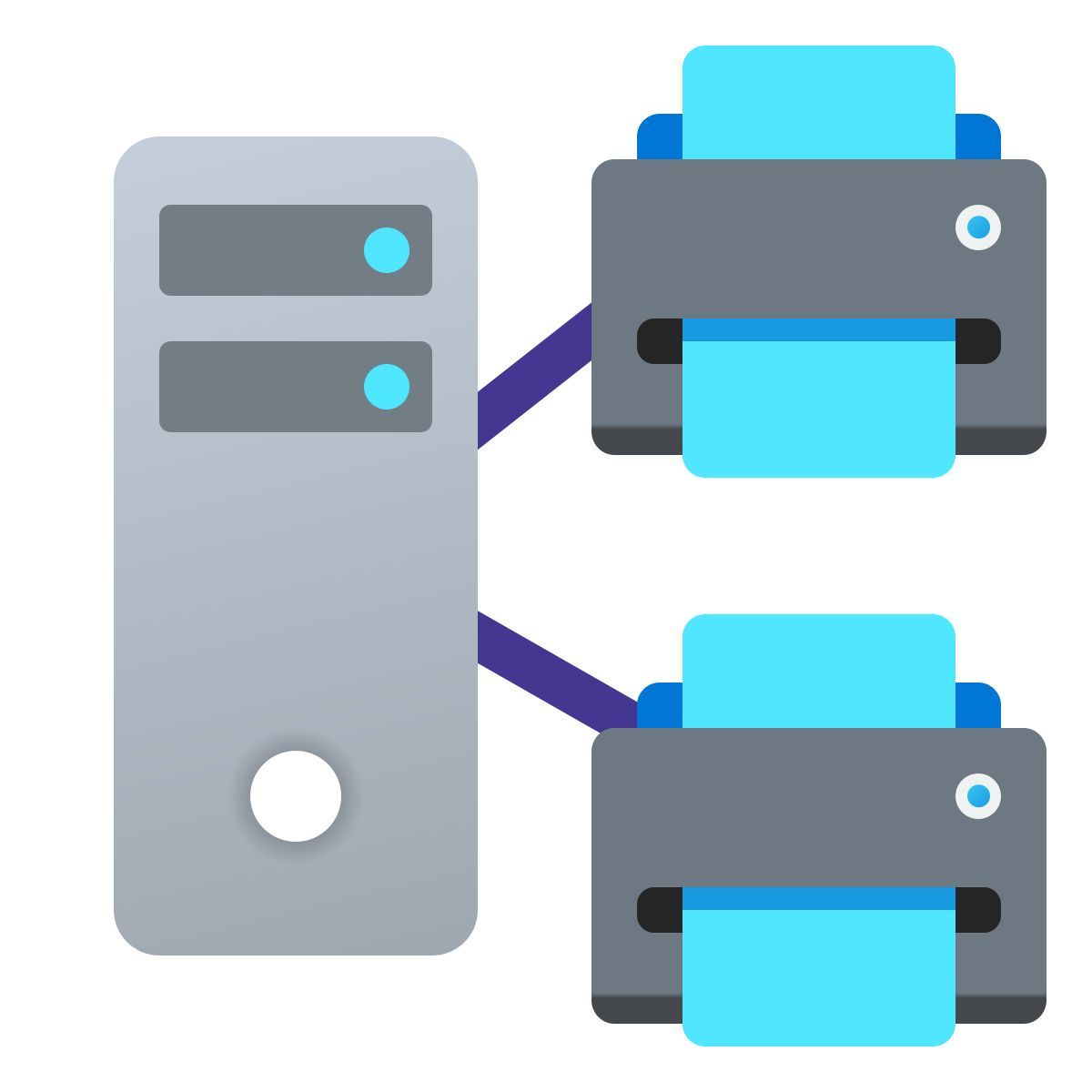 windows 11 color style print server icon