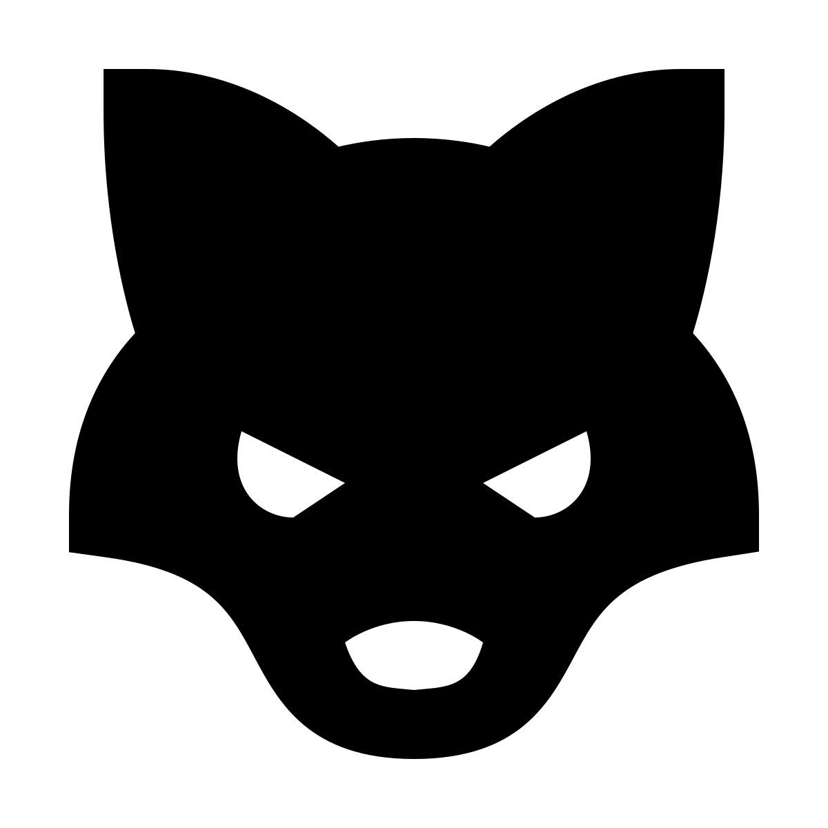 forma bold filled sharp style волк icon