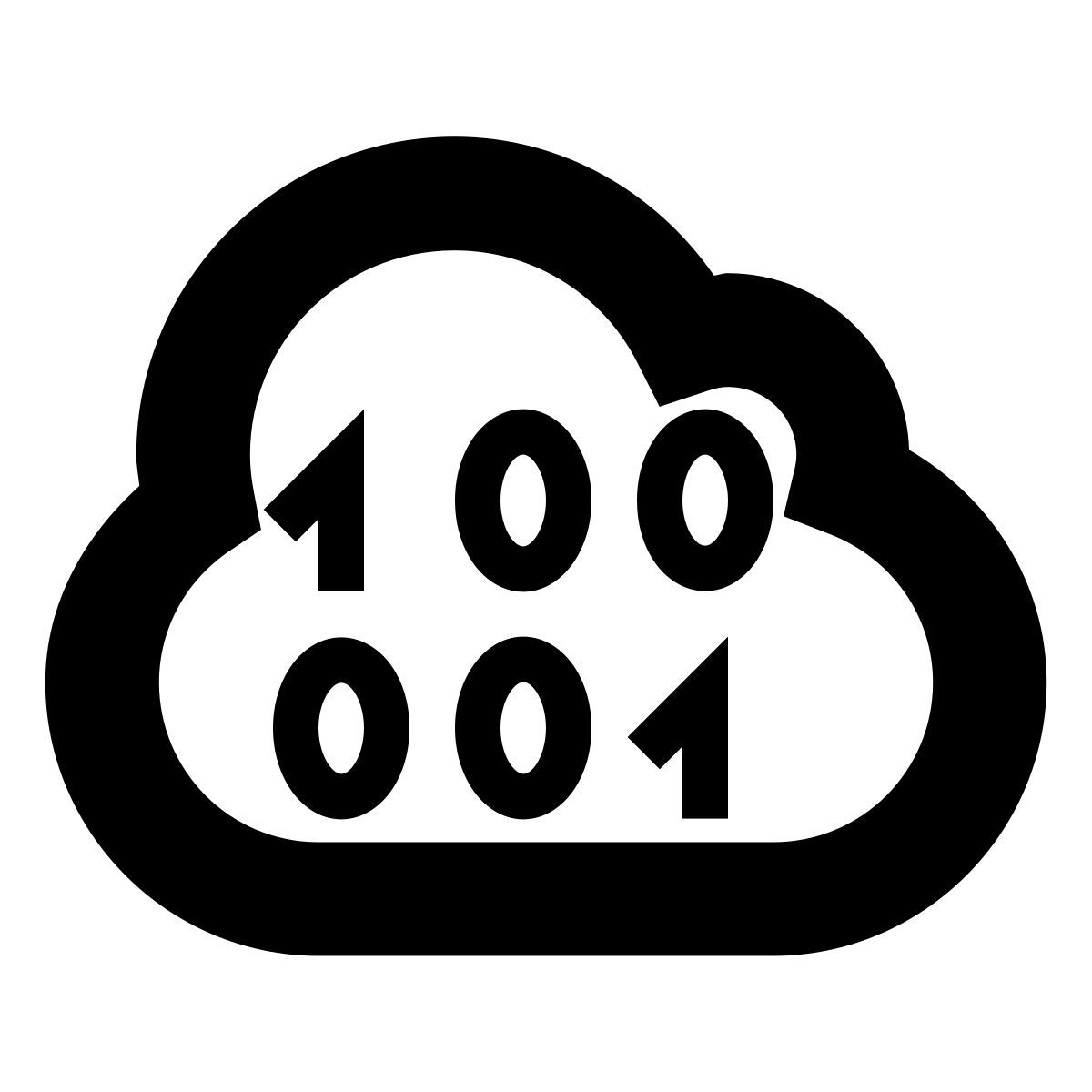 forma bold sharp style облако двоичный код icon