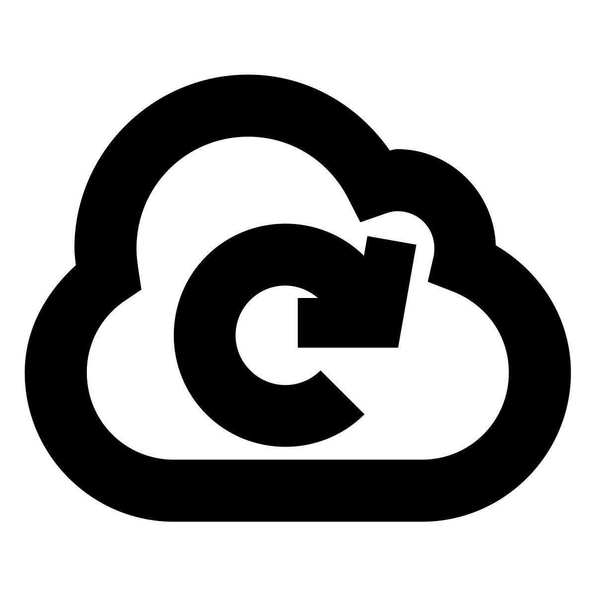 иконка обновить облачное хранилище forma bold sharp стиль