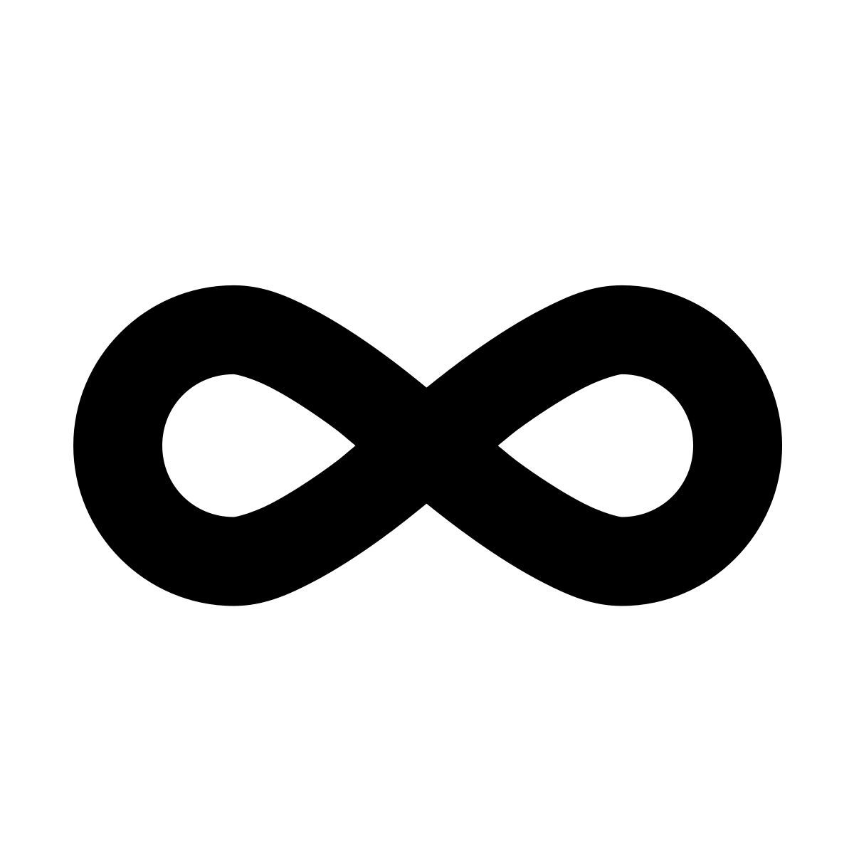 forma bold sharp style большой знак бесконечночти icon