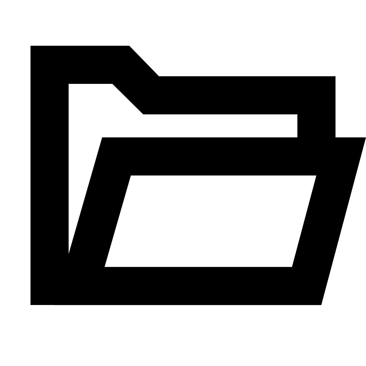иконка открыть папку forma bold sharp стиль