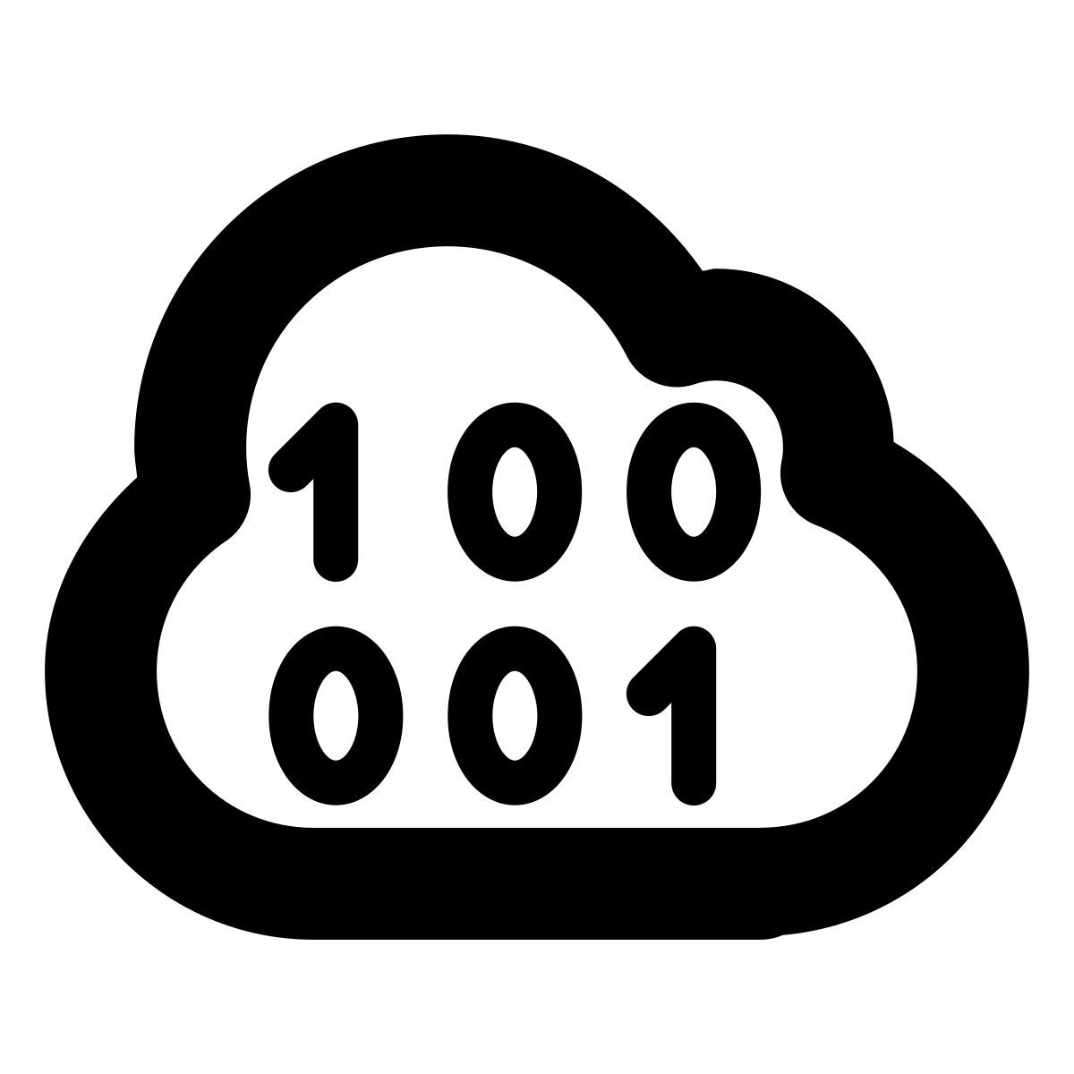 forma bold style облако двоичный код icon