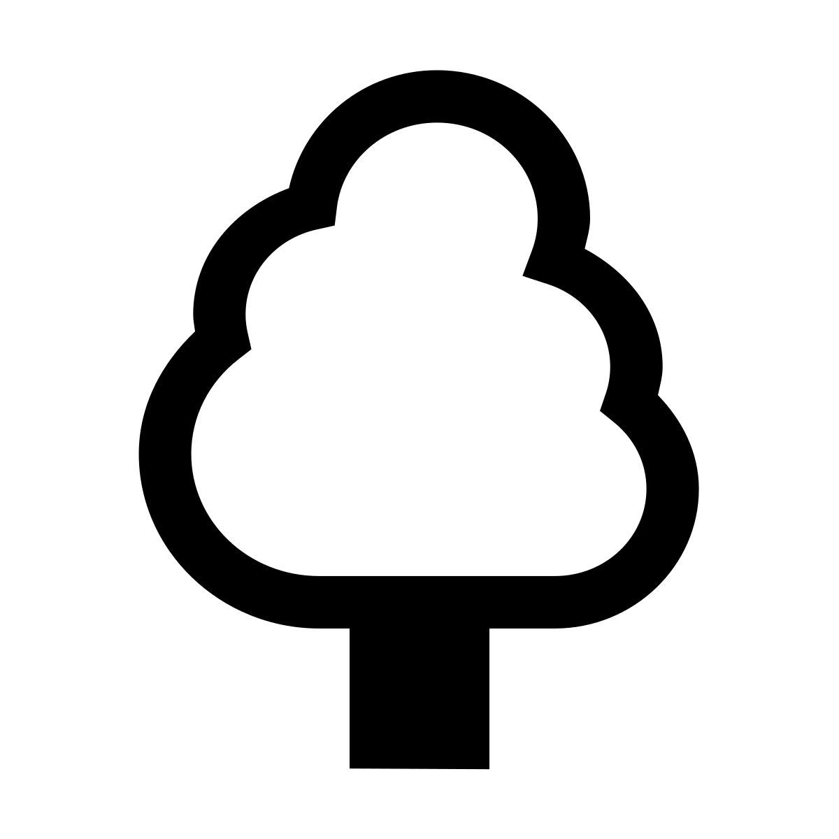 forma light sharp style лиственное дерево icon