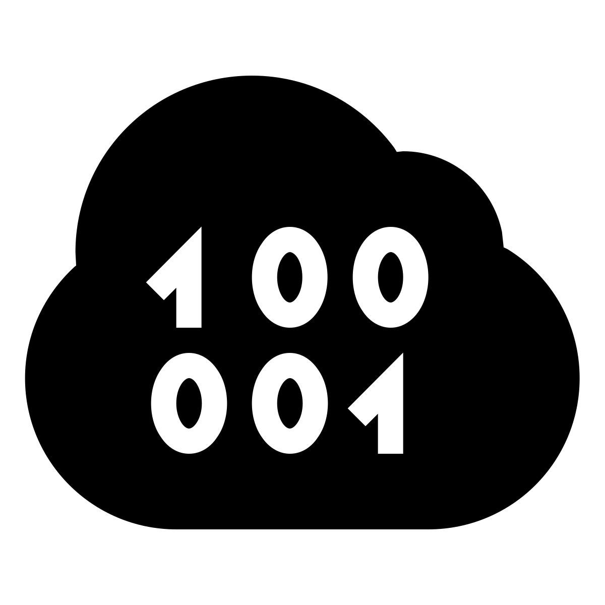 forma regular filled sharp style облако двоичный код icon